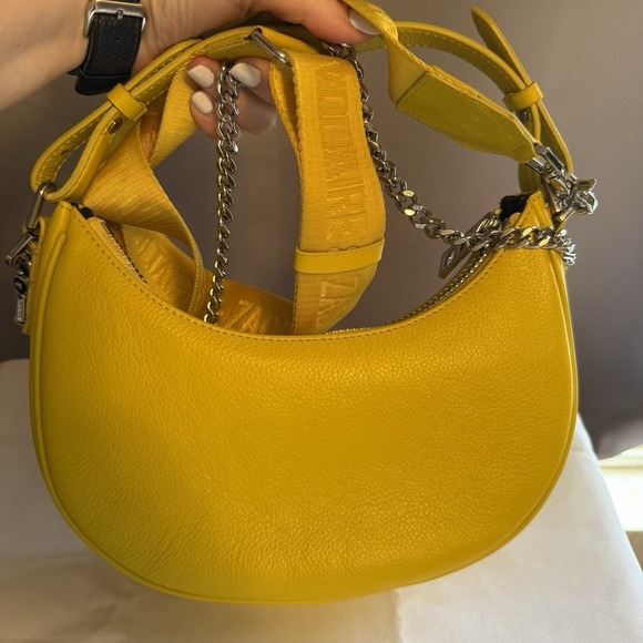 Zadig & Voltaire Moonrock Mini Chain Shoulder Crossbody Hand Bag Yellow - EUC - Picture 5 of 10